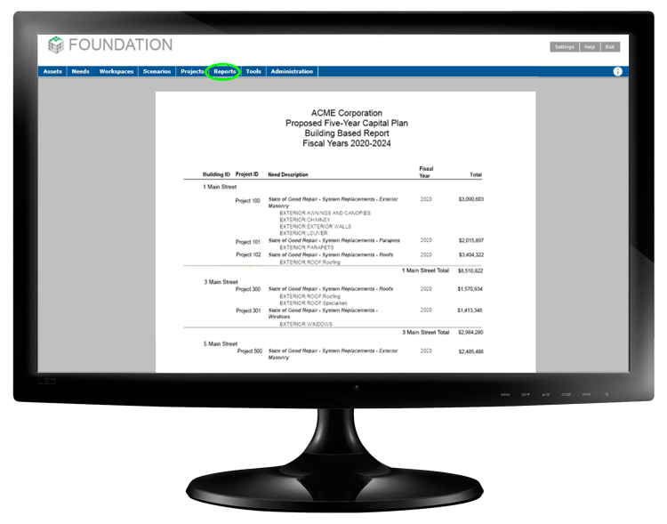 FOUNDATION Software for intelligent facility and capital planning